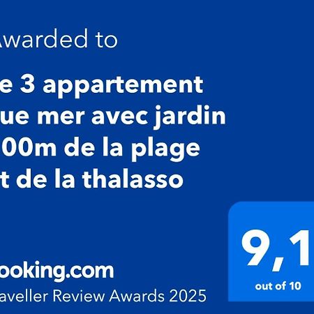 Le 3 Appartement Vue Mer Avec Jardin 100M De La Plage Et De La Thalasso Concarneau Bagian luar foto