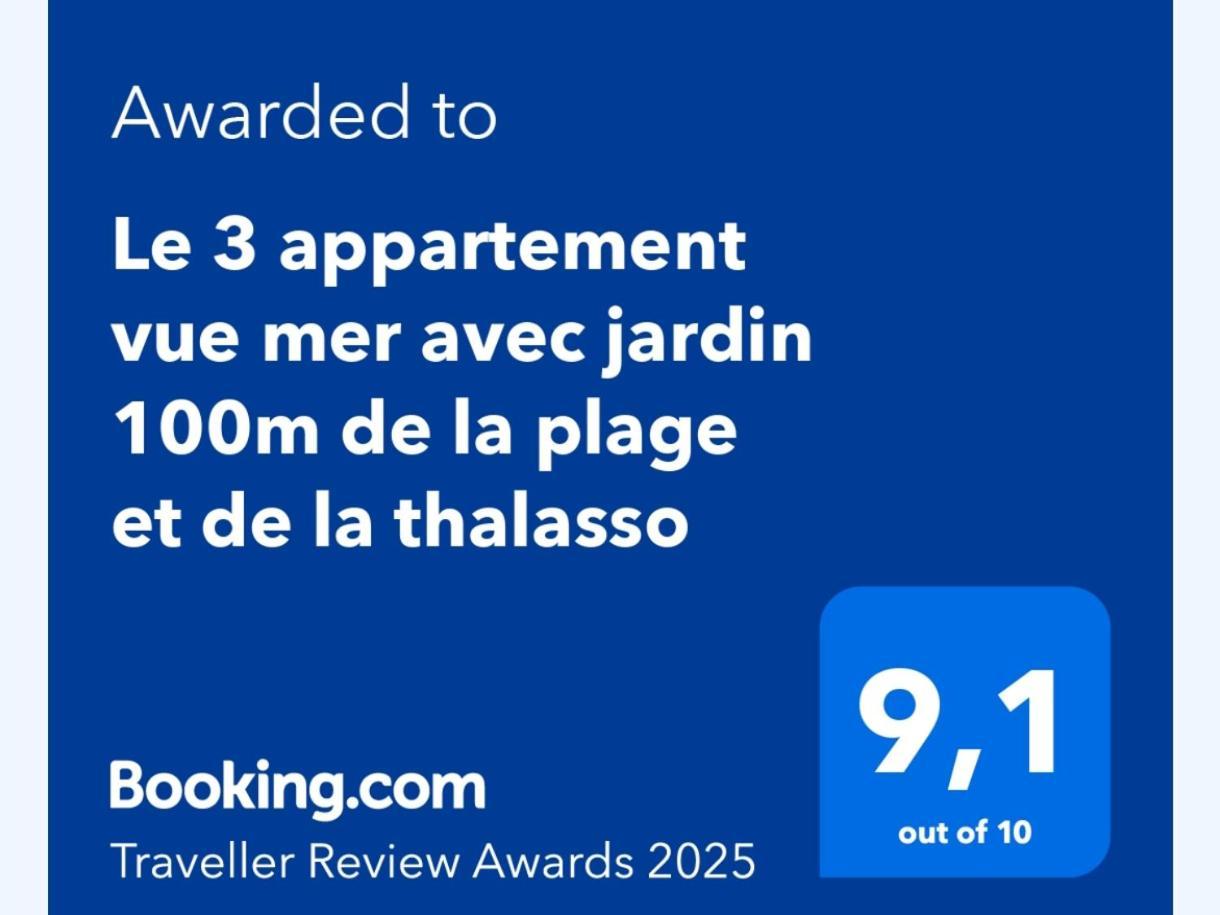 Le 3 Appartement Vue Mer Avec Jardin 100M De La Plage Et De La Thalasso Concarneau Bagian luar foto